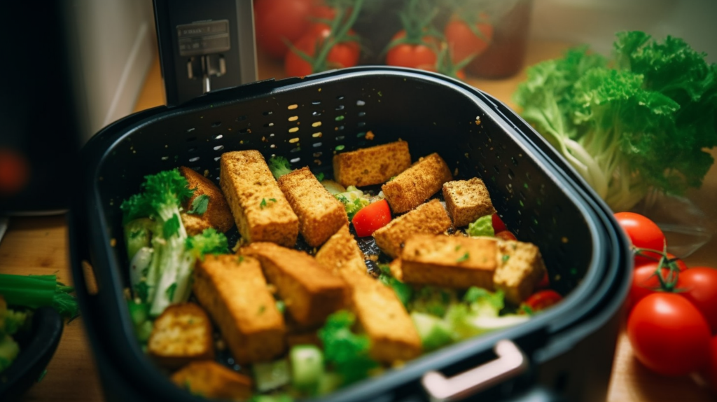 cooking vegan meat in an air fryer