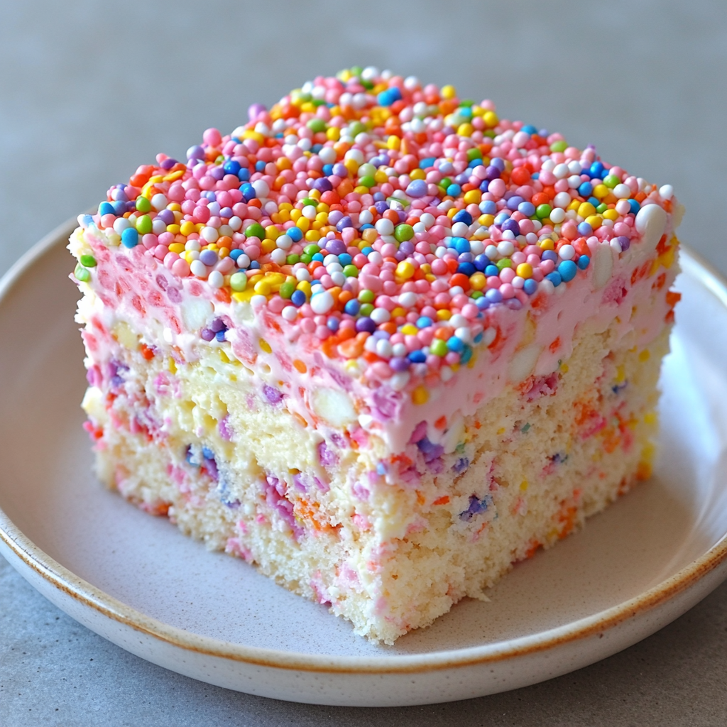 No-Bake Fairy Bread Slice