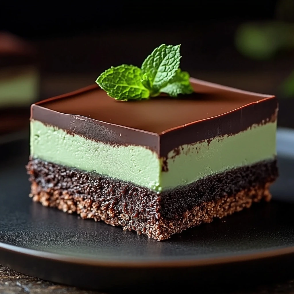 No-Bake Mint Chocolate Slice