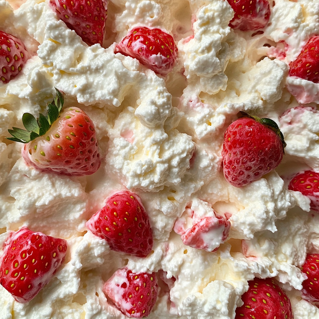 Strawberry Cottage Cheese Fluff