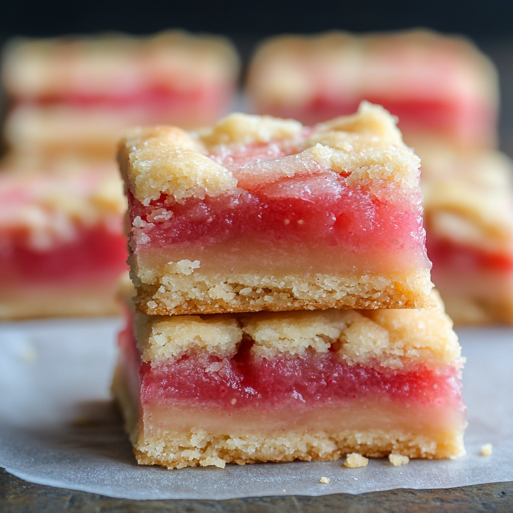 Rhubarb Shortbread Bars