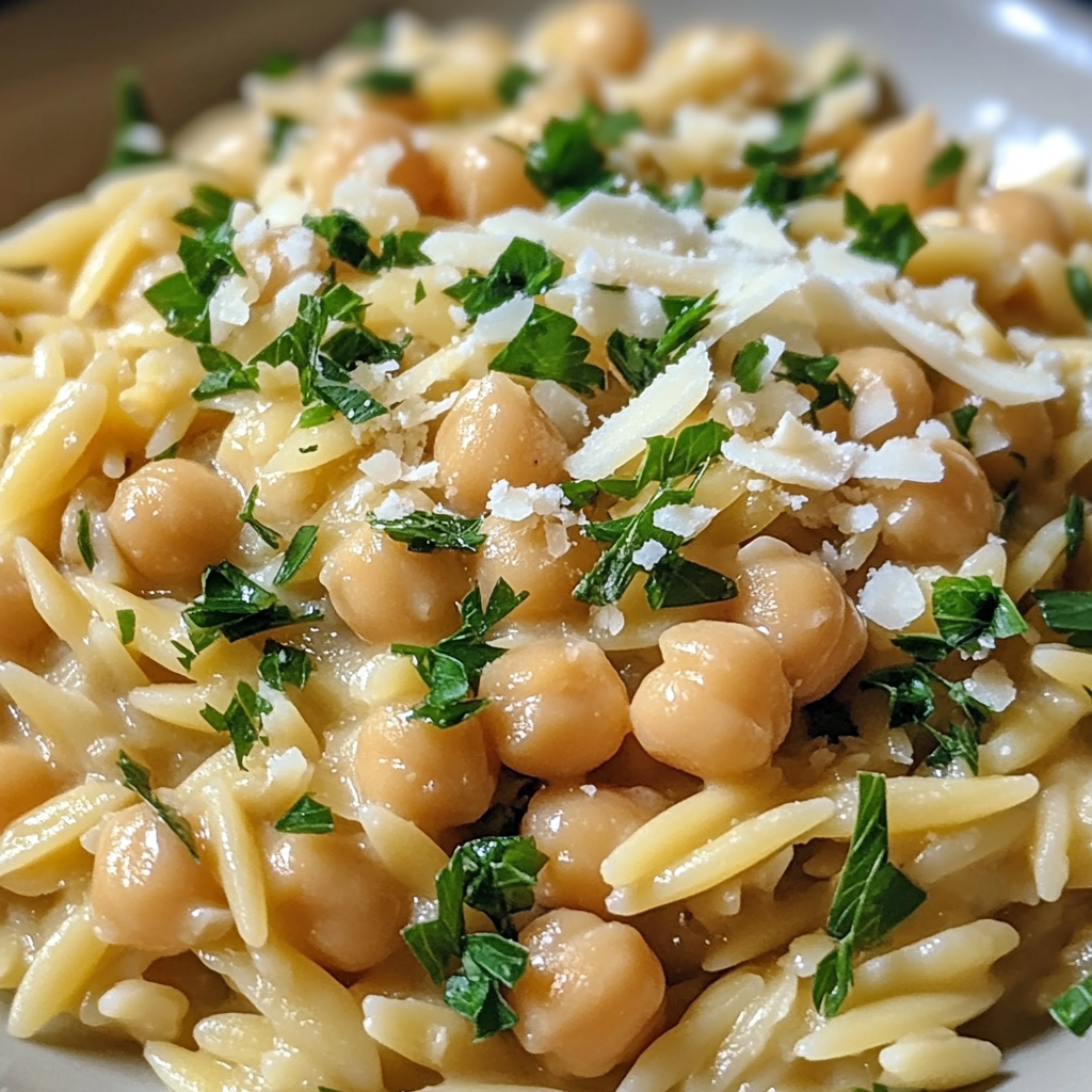 Zesty Orzo Pasta with Creamy Ricotta and Protein-Packed Chickpeas