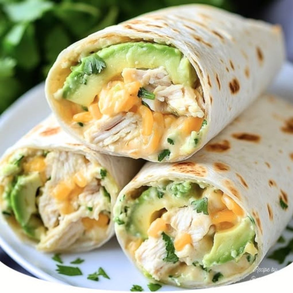 Chicken Avocado Ranch Burritos