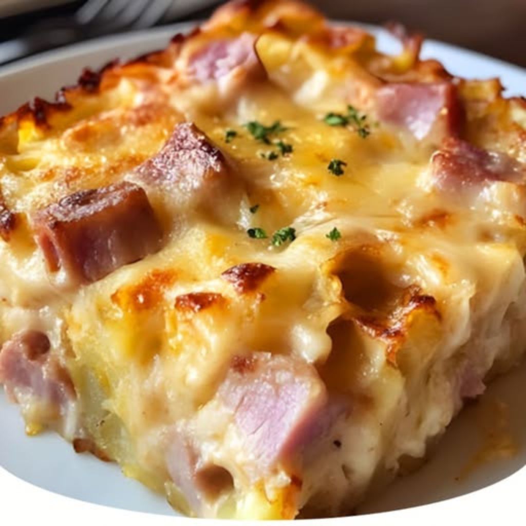 Ham and Cheese Hash Brown Casserole